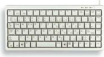 Kompaktna tipkovnica Cherry G84-4100, mini, žična, USB, QWERTZ, siva