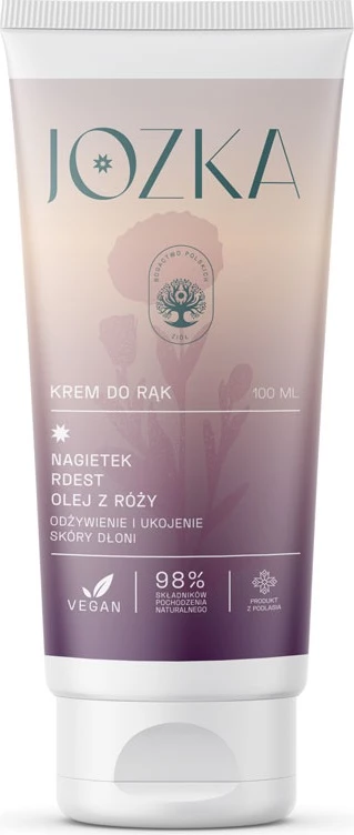 Negovalna krema za roke Jozka z ognjičem, regratovo travo in vrtnim oljem, 100 ml