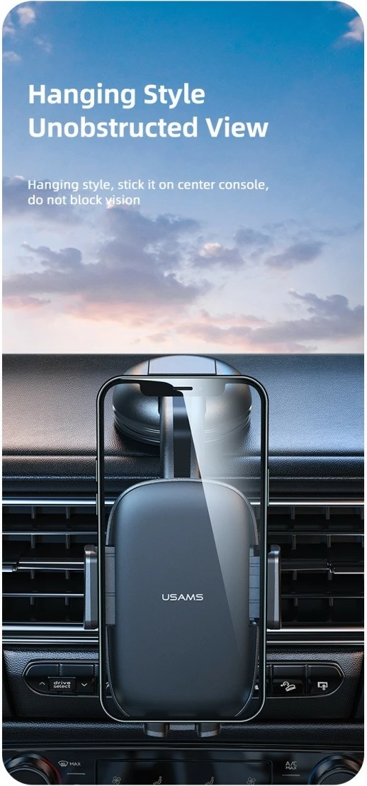 Držalo za telefon za avto USAMS US-ZJ063, črno