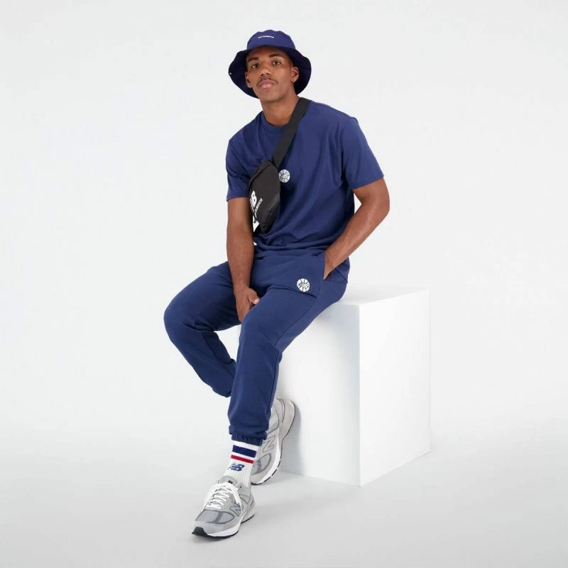 Majica za moške New Balance NB Hoops Essentials Fundamental NNY M, modra