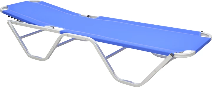 Ležalnik iz aluminija, zložljiv, tekstilen moder, 56x188x30 cm Dessie