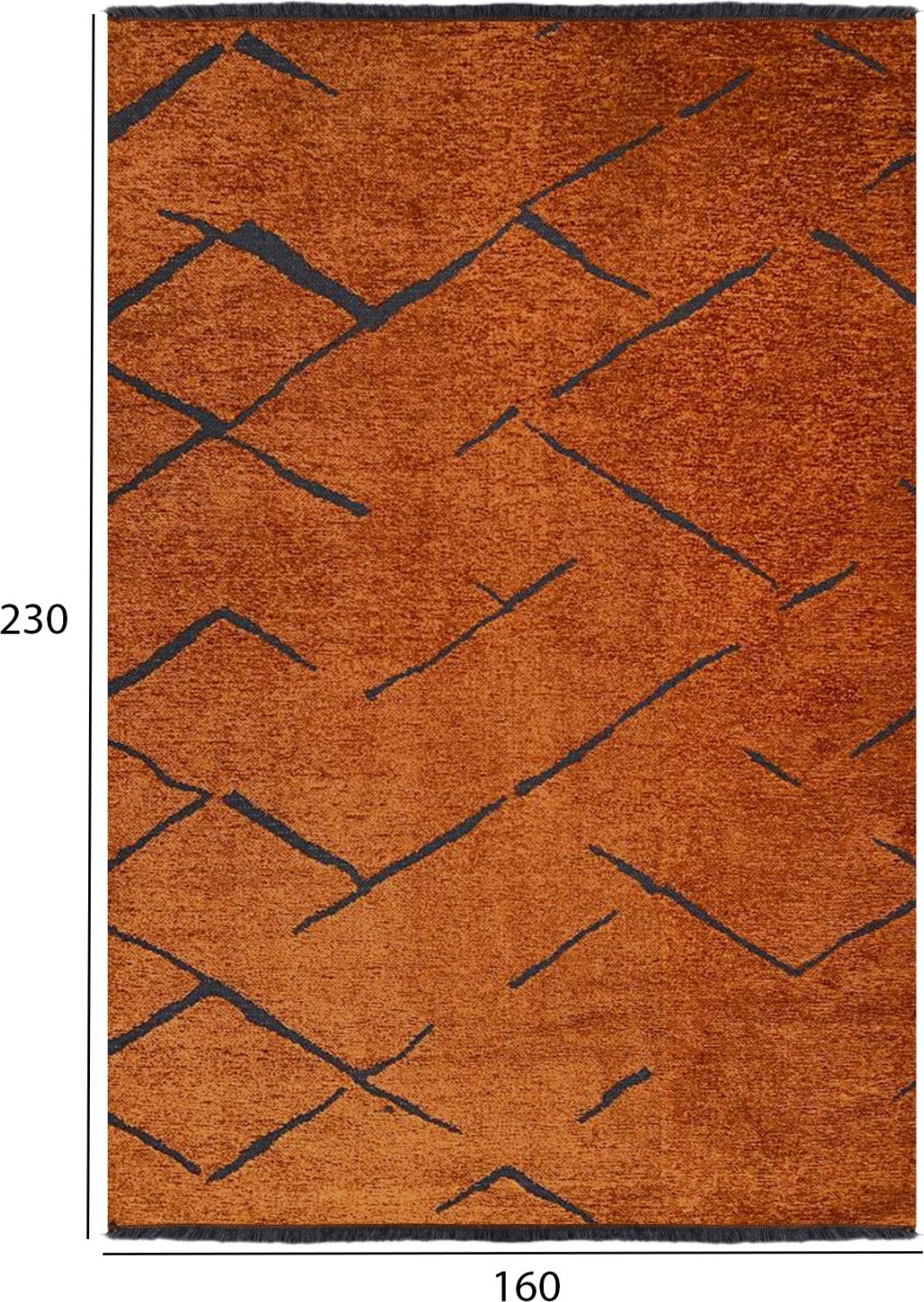 Bronasto-črna preproga s samorobovi FH7674.04 160Χ230cm