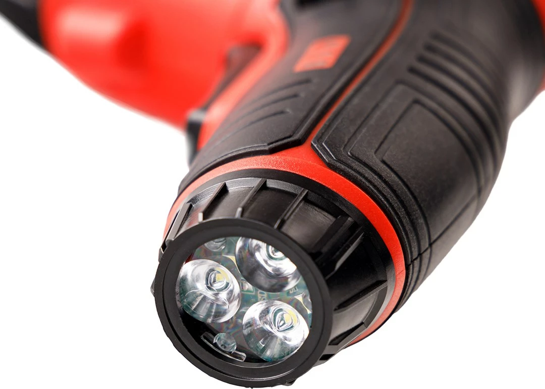 Električni izvijač Casals CCS3621BC, 3.6V, z ohišjem in LED, črno/rdeč