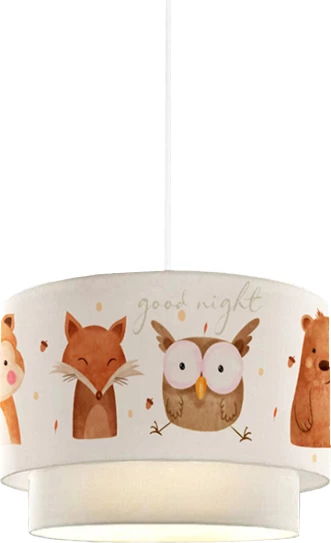 Stropna svetilka za otroke PWL-1096, bela-rdeča, D30x20 cm