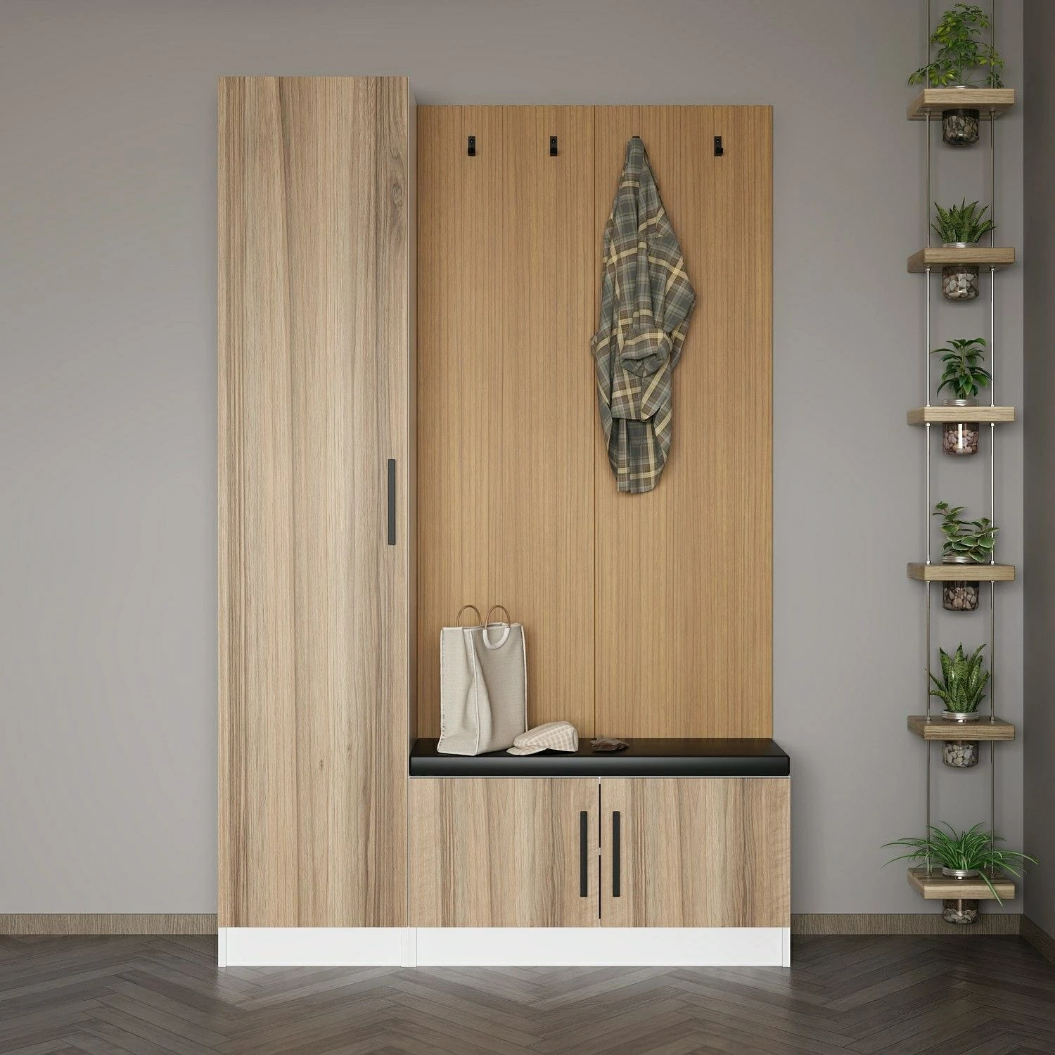 Stojalo za predsobo, oreh, Skye Decor Noah - 8300