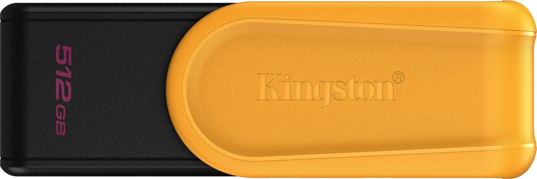 USB ključek 512GB, USB 3.2, črno/rumen — Kingston DataTraveler Exodia S