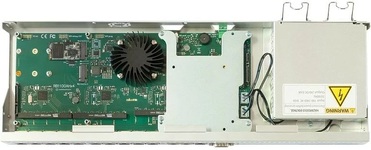 Mrežna ohišje MikroTik RB1100AHx4 Dude Edition, 4 jedra, SSD, srebrna