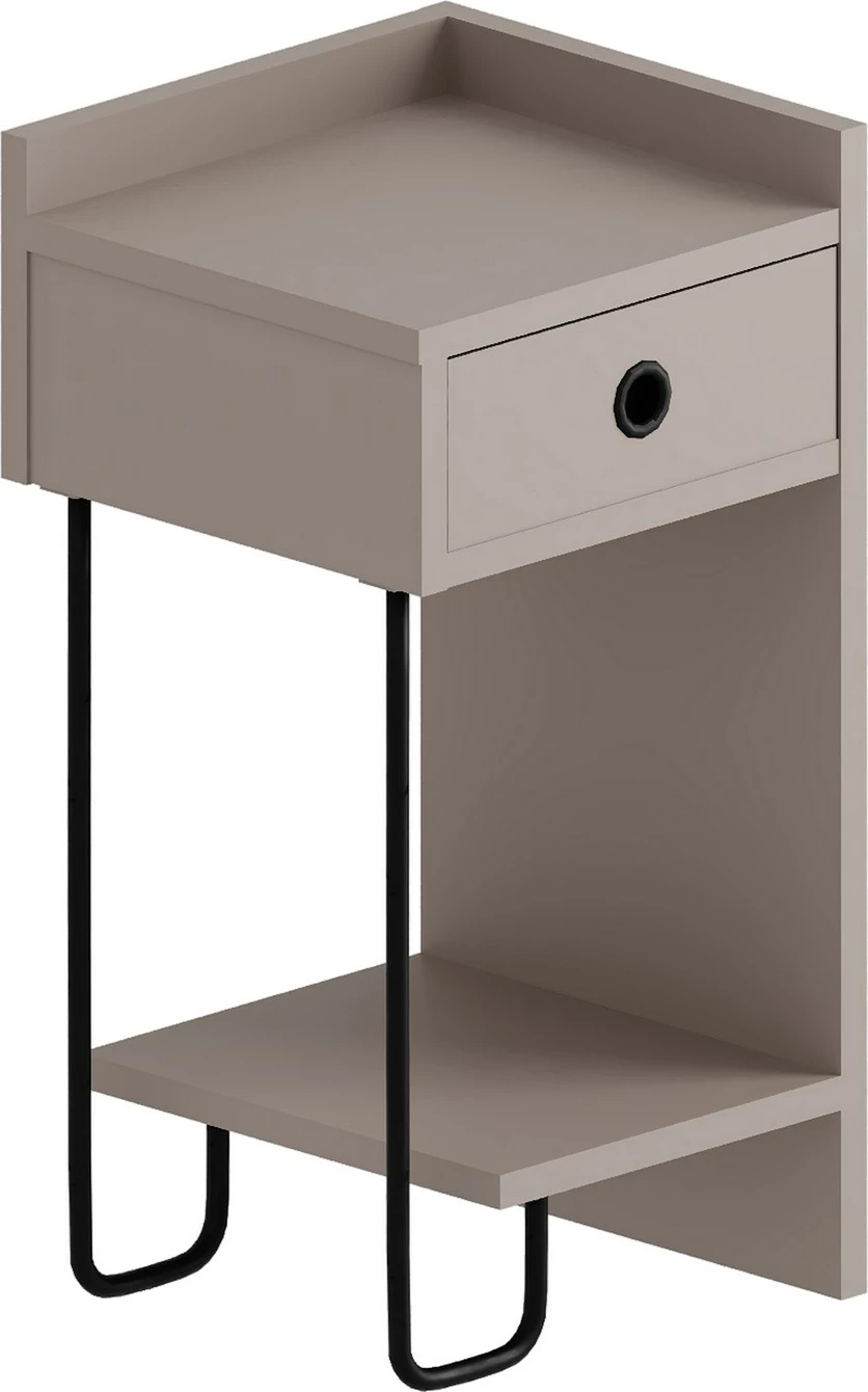 Komoda ob postelji Skye Decor Sirius, desna, svetlo moka