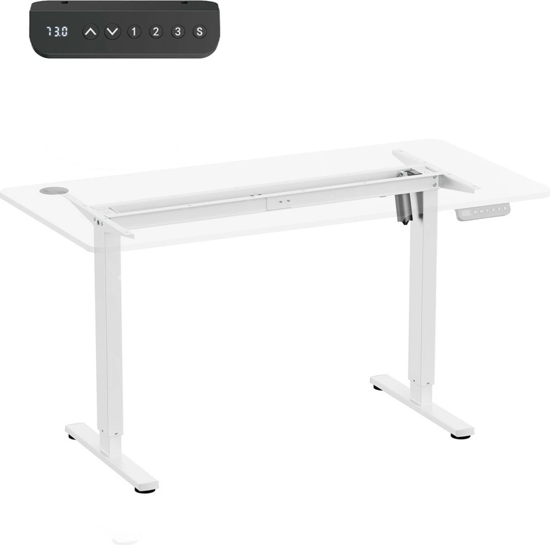 Električno nastavljiva miza Ergo Office ER-400W, bela