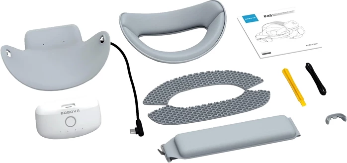 Trak z baterijo 5200mAh, bel — BoboVR P4S za Pico 4 Ultra/Ultra Enterprise