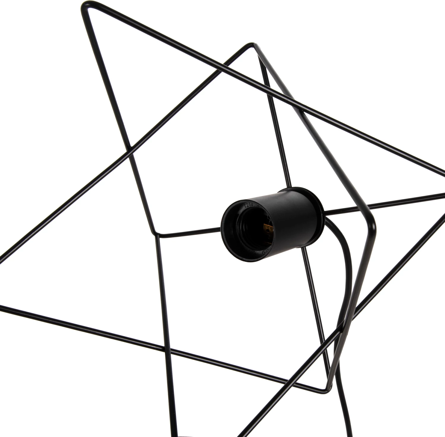 Stropna viseča svetilka FH4075 črna kovinska kapa 18x17x120Hcm