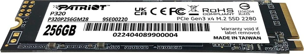 SSD 256 GB Patriot Viper P320 M.2 PCIe Gen3 x4 NVMe