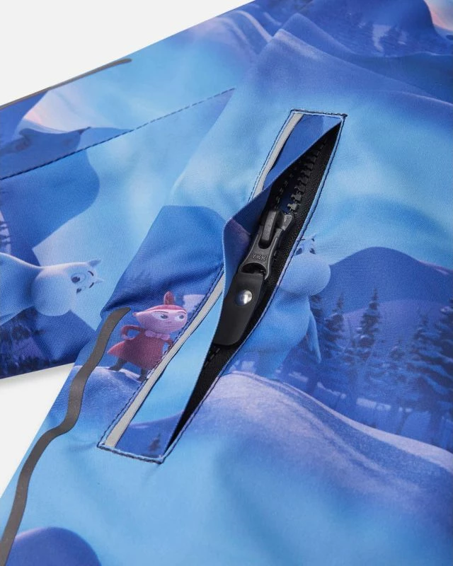 Zimski otroški kombinezon Reima Moomin Lyster Jr (5100011D-6301), moder