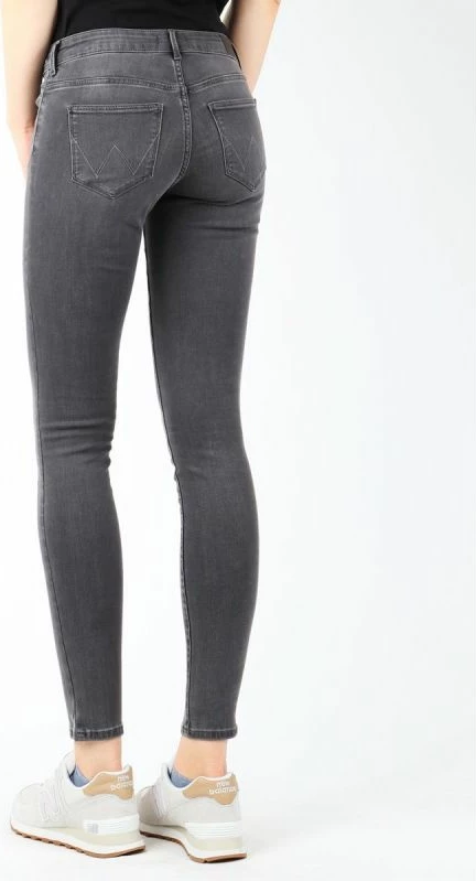 Ozke ženske hlače Wrangler, sive