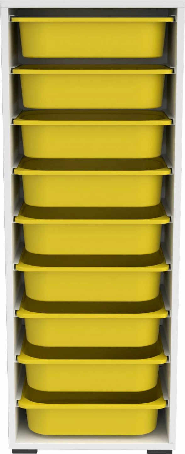 Večfunkcijska omarica Hanah Home, Zola 9N, bela-rumena