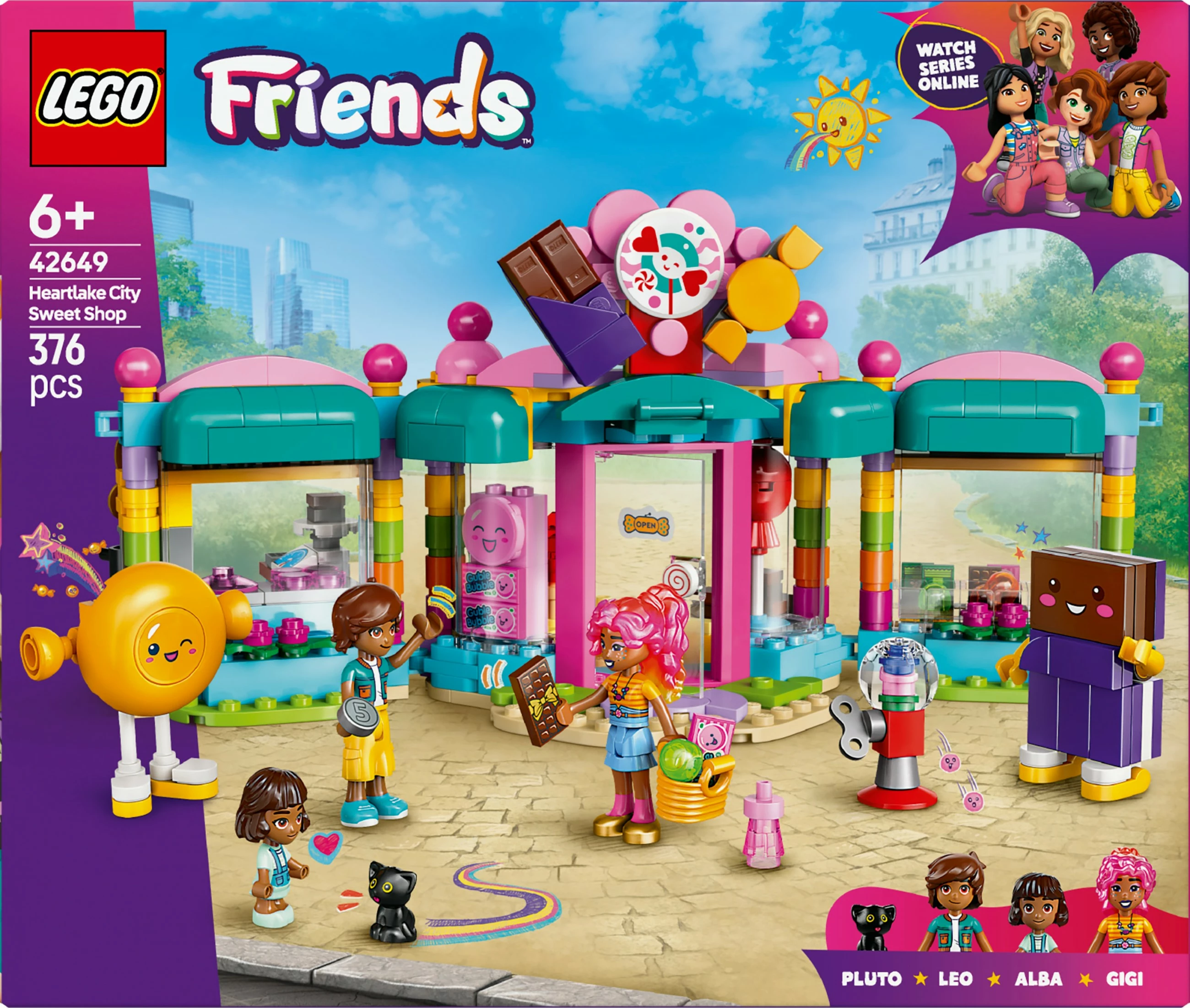 Set za gradnjo LEGO Friends Heartlake City Sweet Shop, 376 kosov, večbarven