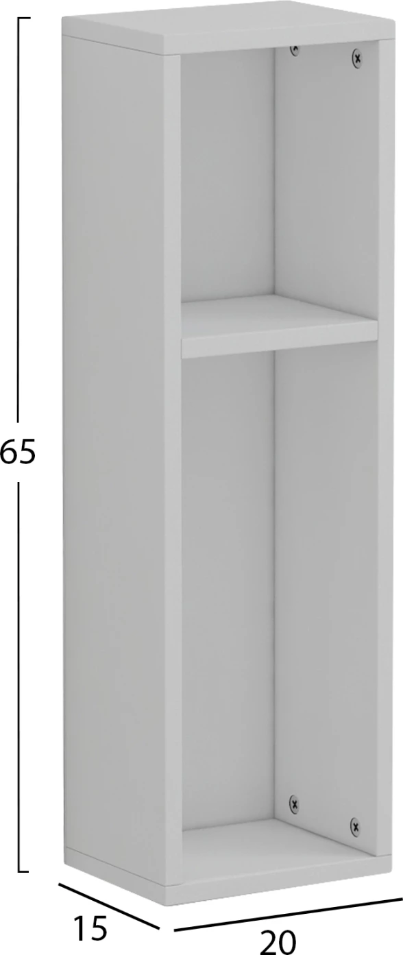 Stenski nočni omarica BONEN FH8936.11 melamin v beli barvi 20x15x65Hcm