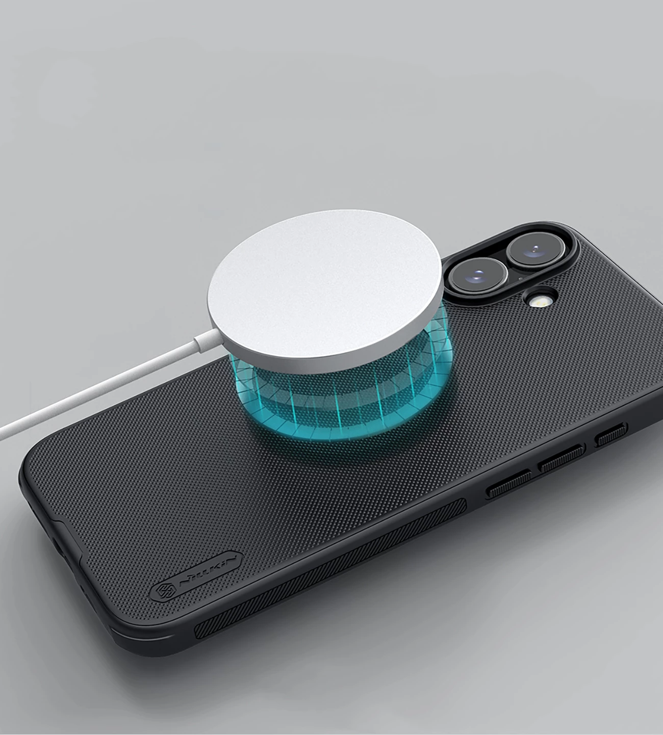 Ovitek za telefon Nillkin Super Frosted Shield Pro Magnetic za iPhone 16, črn