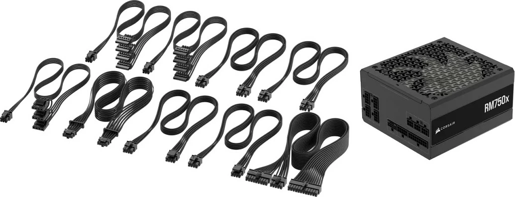 Napajalnik 750 W, modularen, črn Corsair RM750x