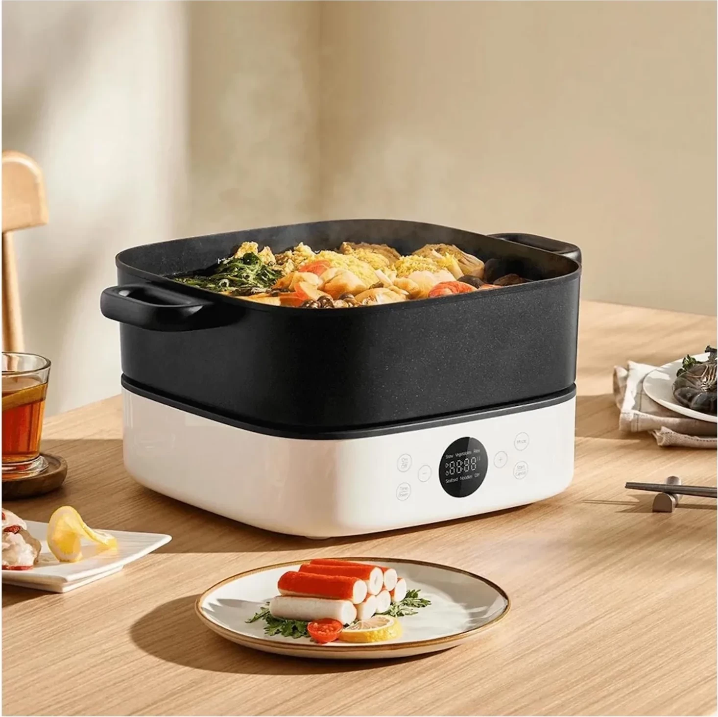 Multicooker 6 L, črn, Xiaomi Multifunctional Hot Pot Cooker