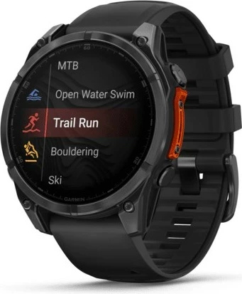 Pametna športna ura AMOLED 47 mm, GARMIN Fenix 8 Slate Grey & Black