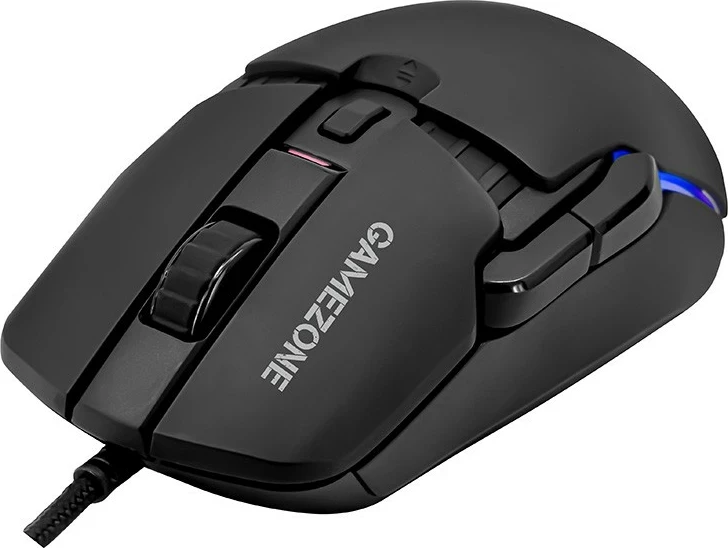 Gaming miška GameZone Master RGB, 12000 DPI, črna