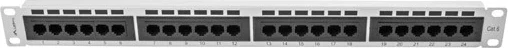 Patch panel, LANBERG PPU6-1024-S, 24 portov, 1U, siva