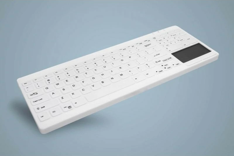 Medicinska žična polna tipkovnica Cherry AK‑C7412, USB, membranska, QWERTZ, bela