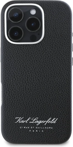 Ovitek Karl Lagerfeld Hotel RSG za iPhone 16 Pro, črn