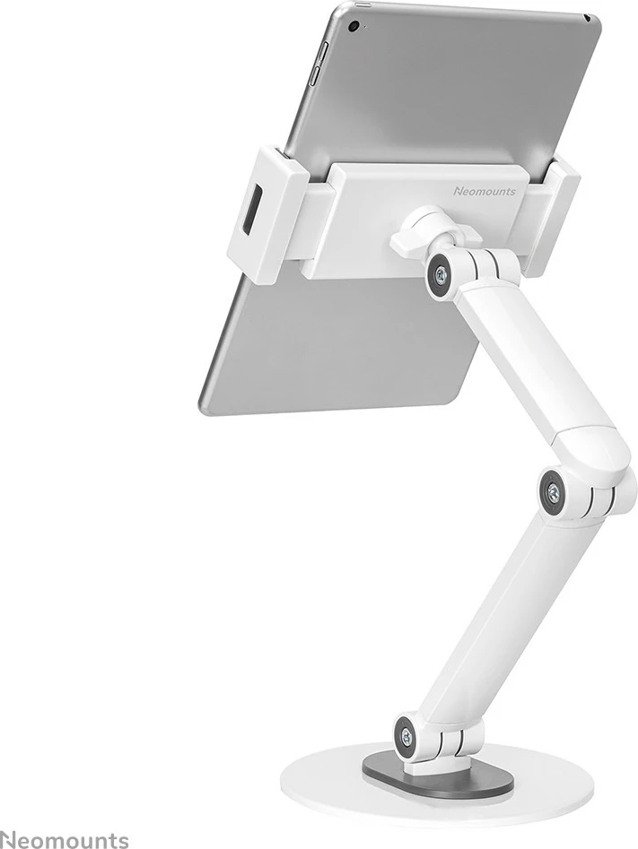 Namizni nosilec za tablične računalnike in telefone Neomounts DS15-550WH1, univerzalen, vrtljiv 360°, bel