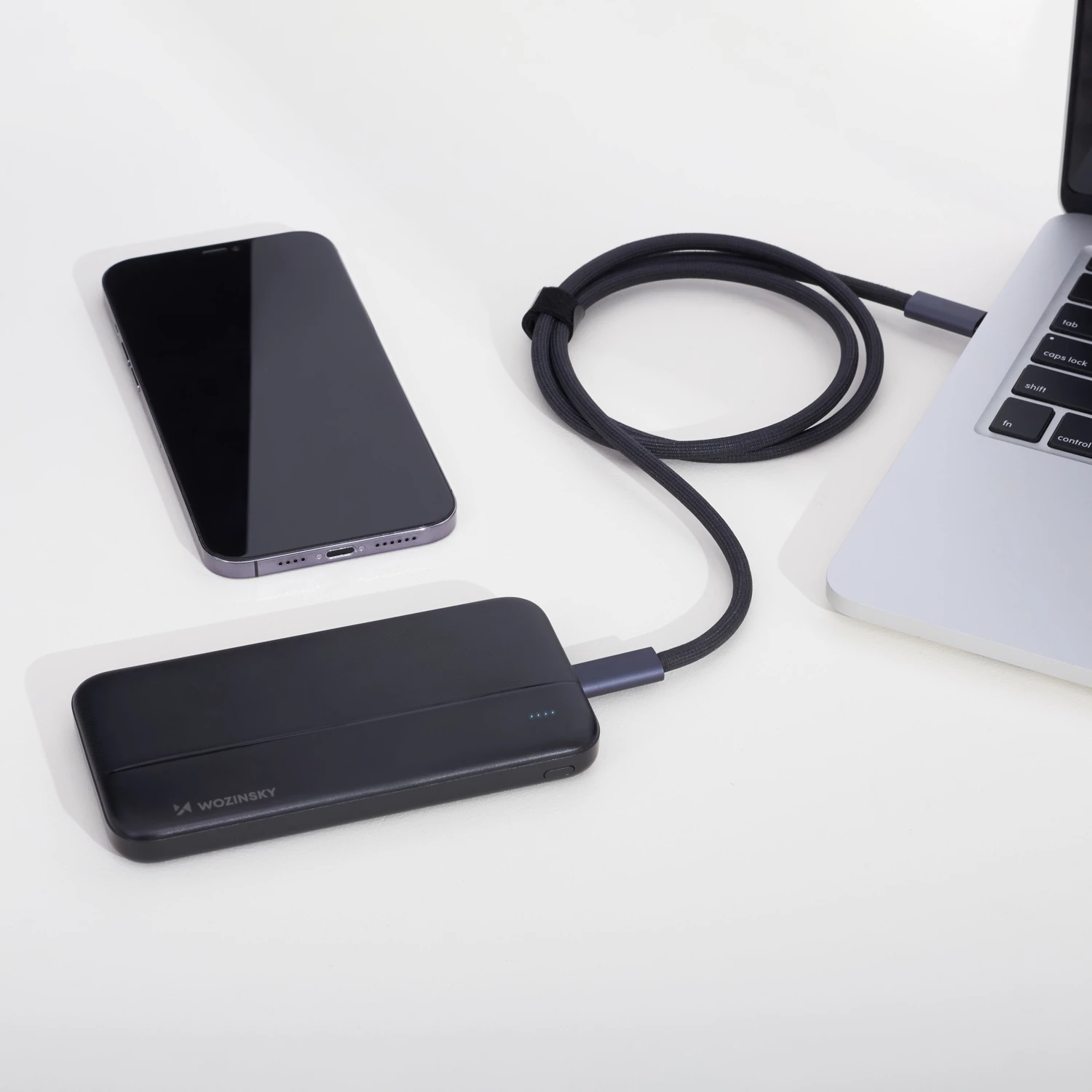 Powerbank 10000 mAh, 2x USB, črn Wozinsky WPBBK1