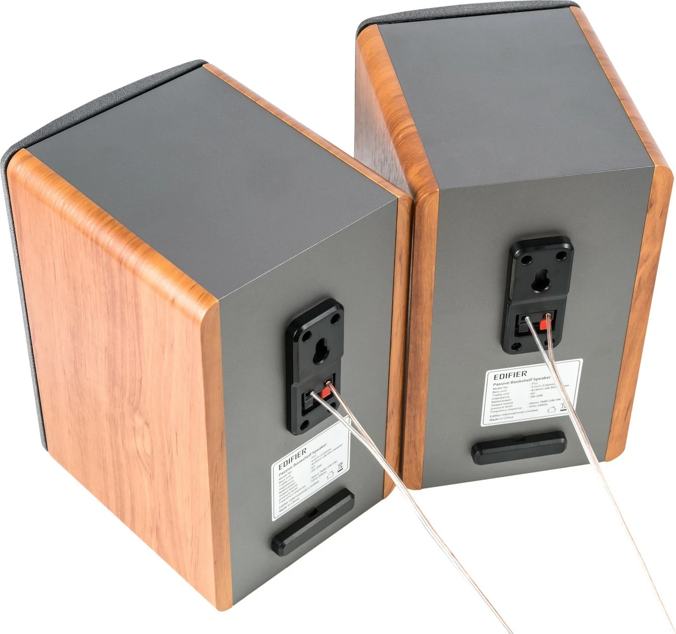 Pasivne zvočnike 20 W, 6 Ω, s kablom, siva, les - Edifier P12