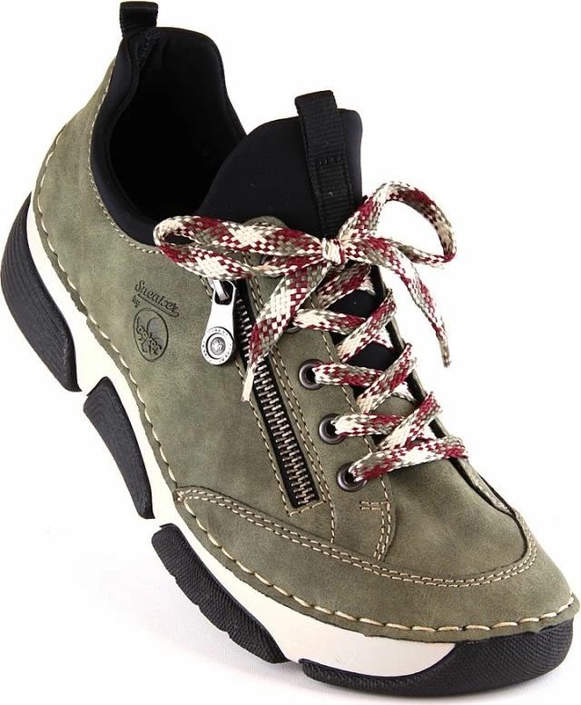 Udobne ženske čevlje Rieker, zelene