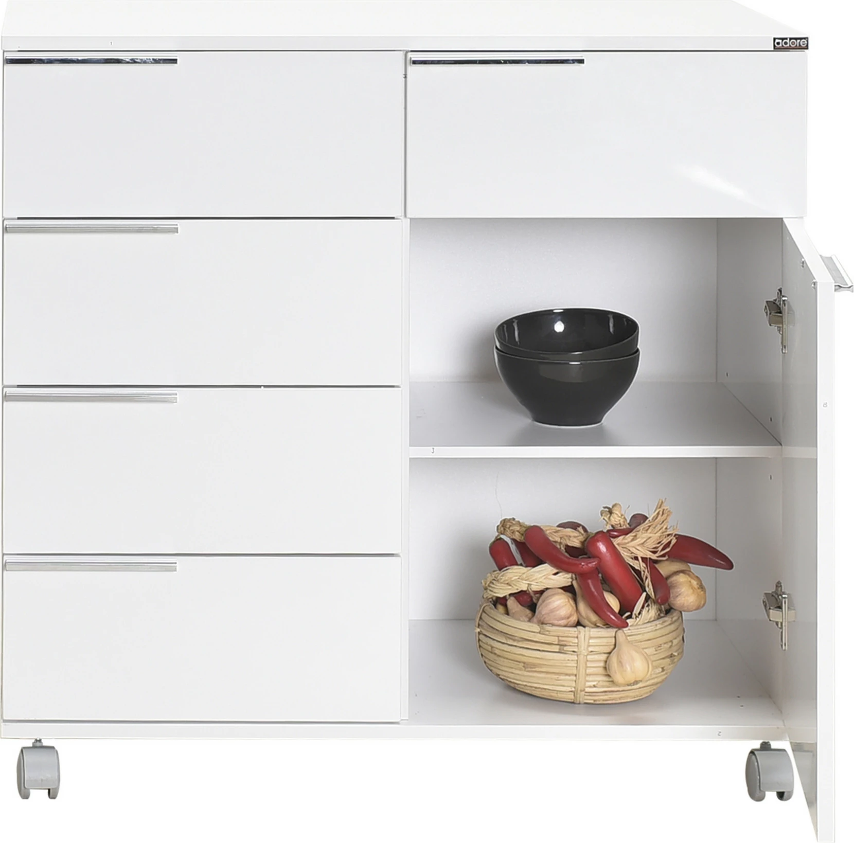 Komoda multifunkcijska, bela, Hanah Home, Adr-415-Pp-1