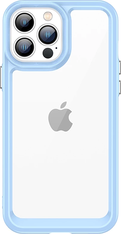 Zaščitna maska Hurtel Outer Space za iPhone 12 Pro Max, trda zadnja stran s tekočinsko okvirjem, modra