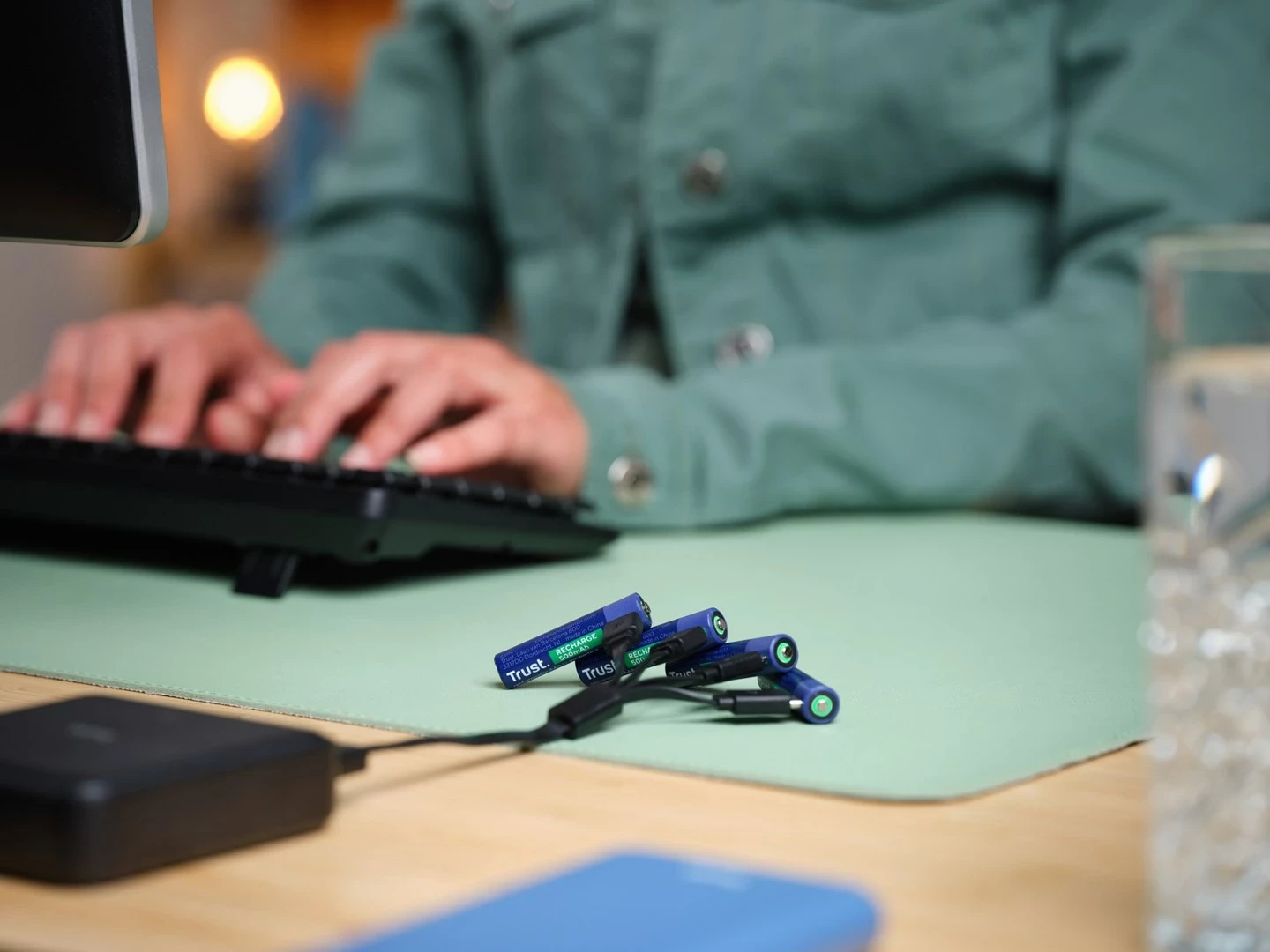 Polnilne baterije AAA Trust 25671, 500 mAh, komplet 4 kosa, zelene