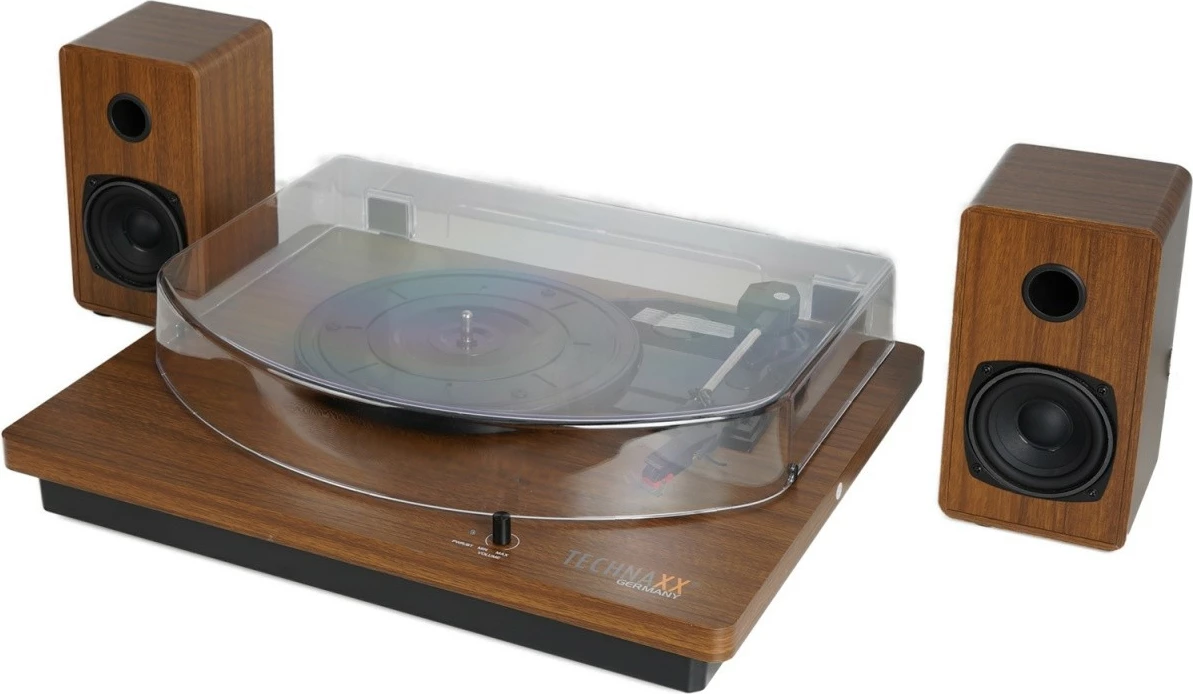 Gramofon z Bluetoothom Technaxx TX-188, 2 stereo zvočnika, les