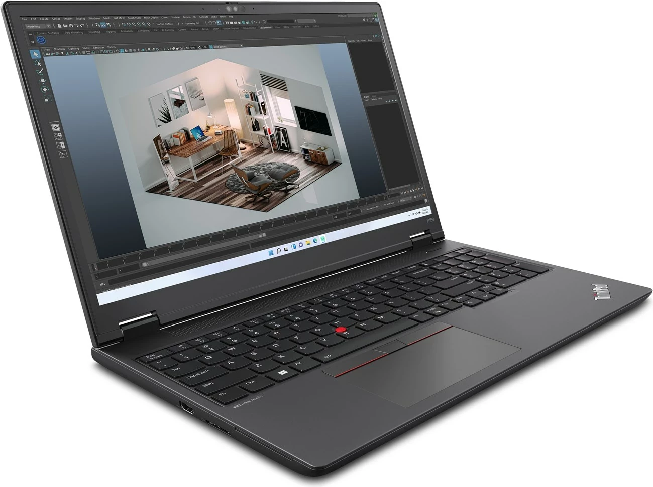 Prenosnik z visoko zmogljivostjo Lenovo ThinkPad P16v Gen 1, AMD Ryzen 7 PRO 7840HS, 16 GB RAM, 512 GB SSD, NVIDIA RTX A1000, 16", Thunder Black