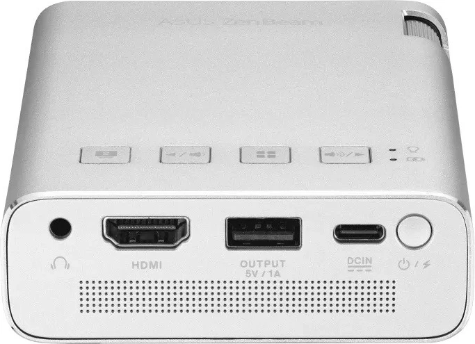 Prenosni projektor Asus ZenBeam E1R, 854x480, 200 lumenov, WiFi, powerbank, srebrn