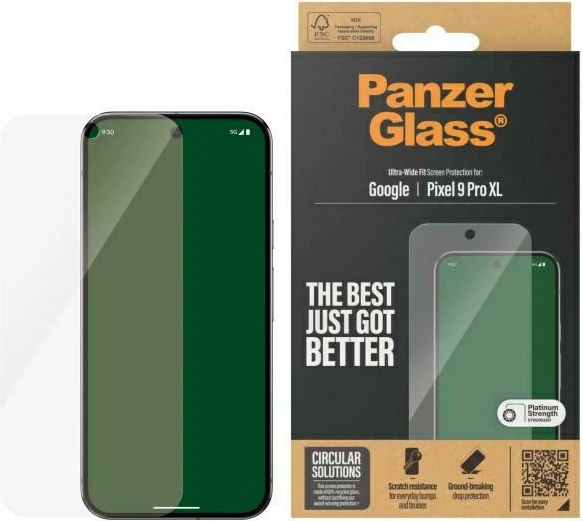 Zaščitno steklo Ultra-Wide Fit, PanzerGlass za Google Pixel 9 Pro XL, prozorno