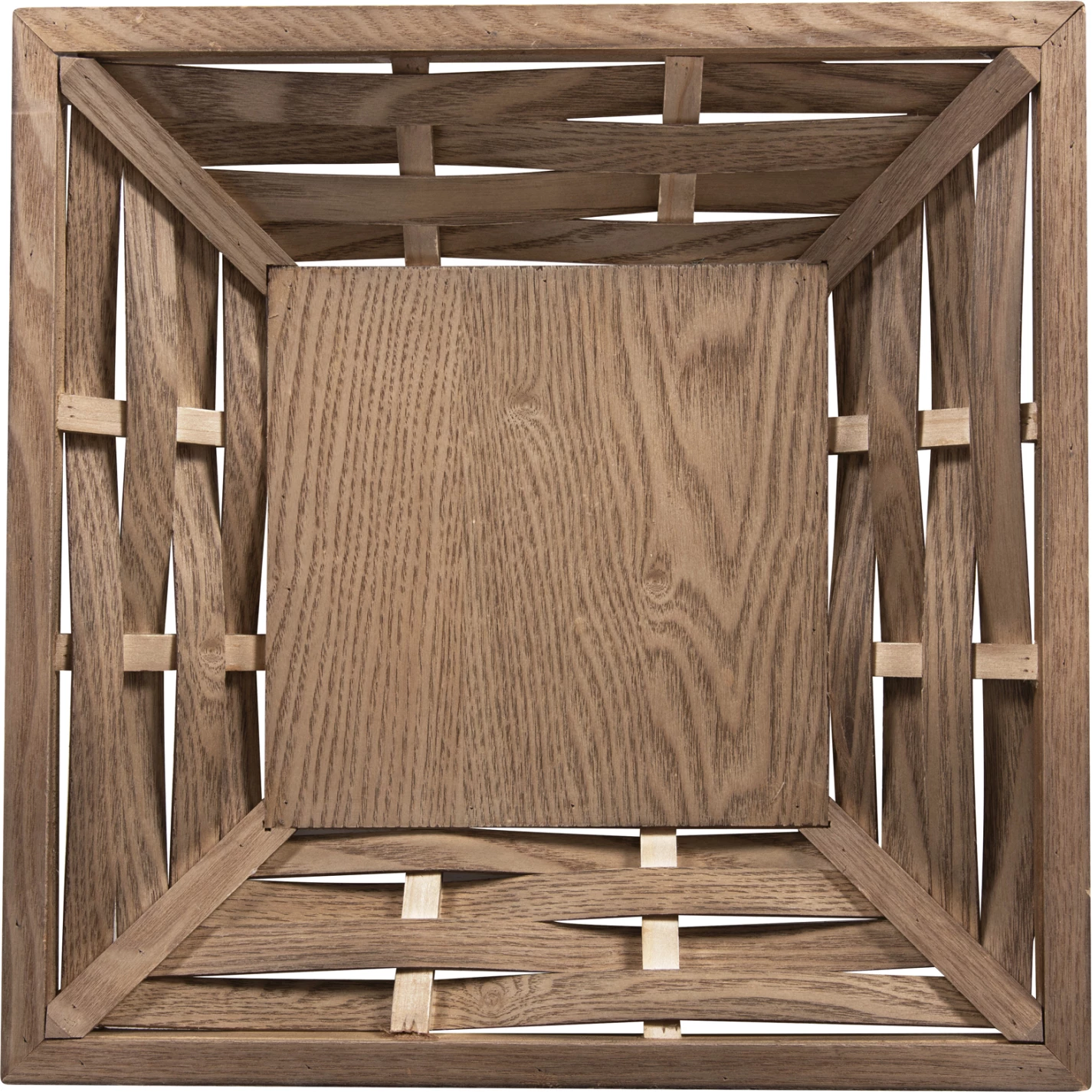 Kvadraten pladenj za serviranje FH4229, borov les in MDF, 36x36x6 cm