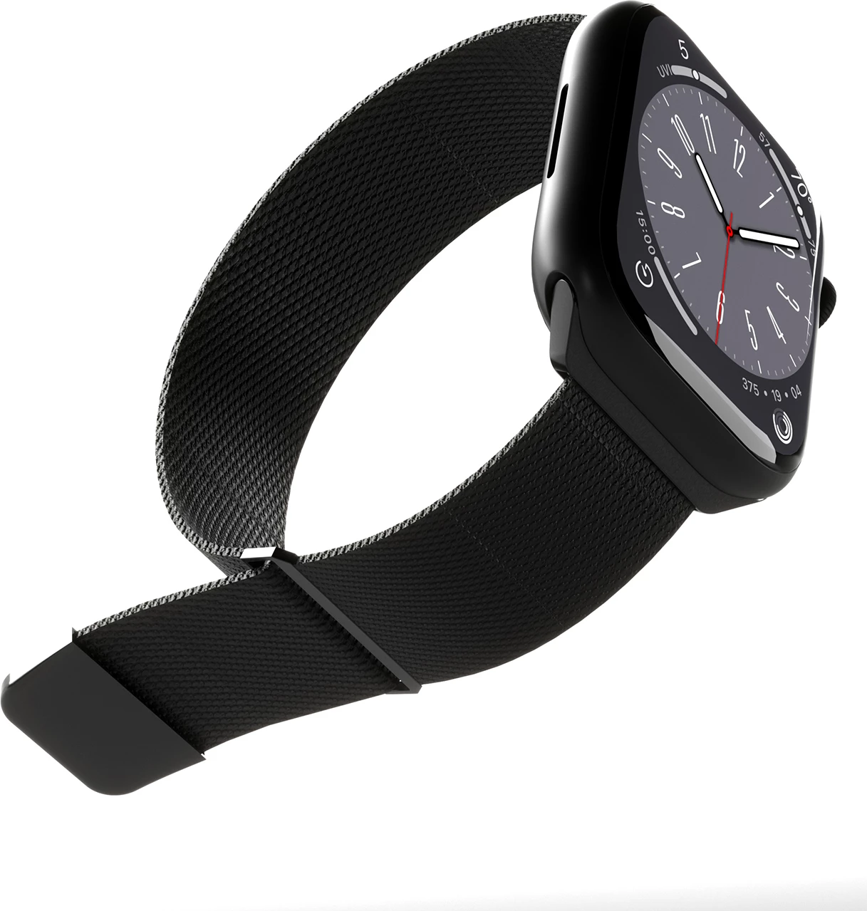 Elegantna milanese zapestnica iz jekla za Apple Watch, 38/40/41 mm, črna