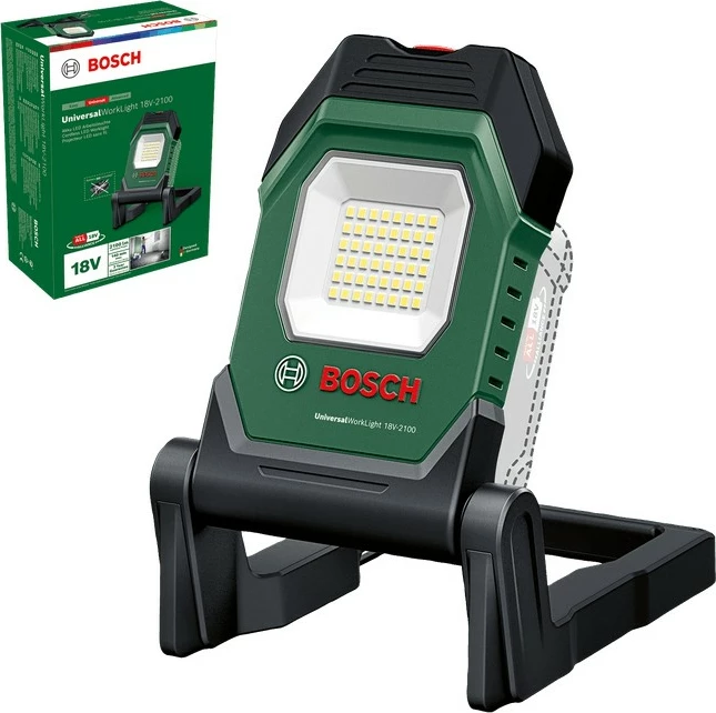 Prenosna delovna svetilka Universal Light 18V-210, Bosch, 1500 mAh, črno-zelena