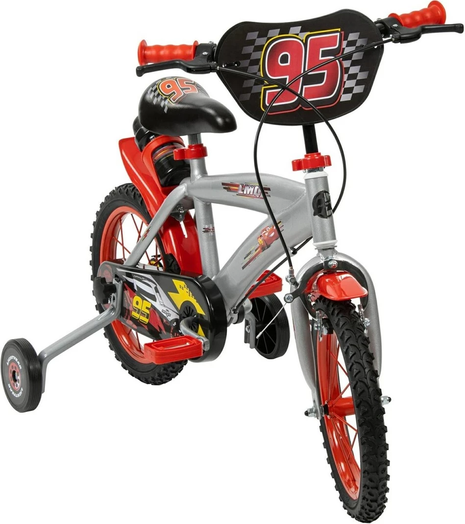 Otroško kolo Disney Cars, HUFFY 24484W, 14", aluminij, srebrno, s 4 kolesi