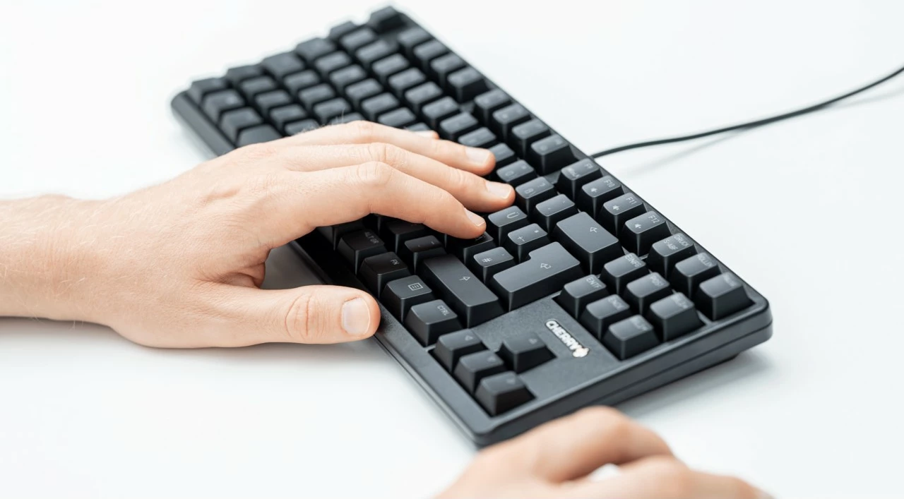 Mehanska TKL tipkovnica Cherry G80-3000N RGB, francoska, črna