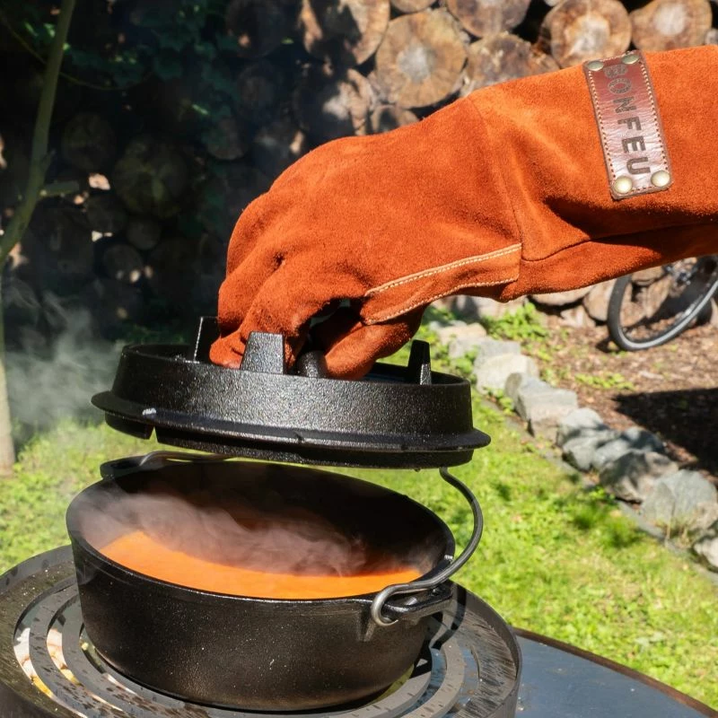 Zaščitne rokavice za BBQ Bonfeu, svetlo rjave