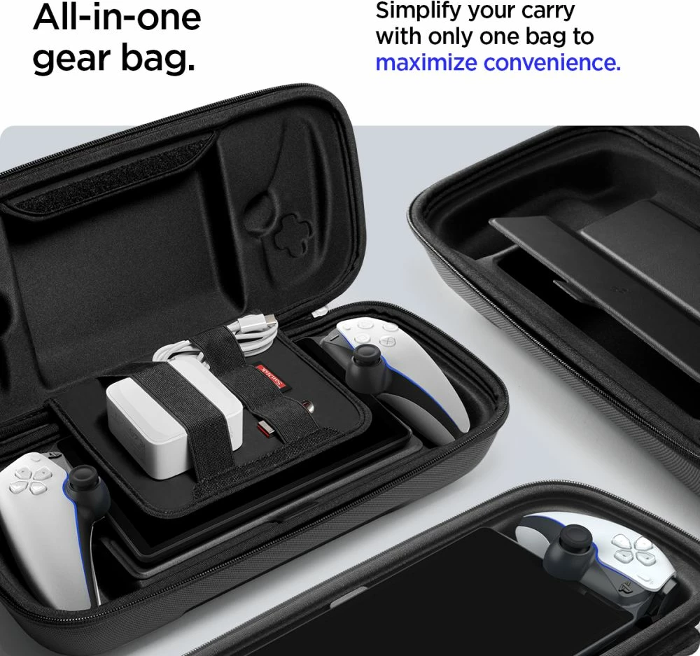 Ovitek za Sony PlayStation Portal Spigen Rugged Armor Pro, črn