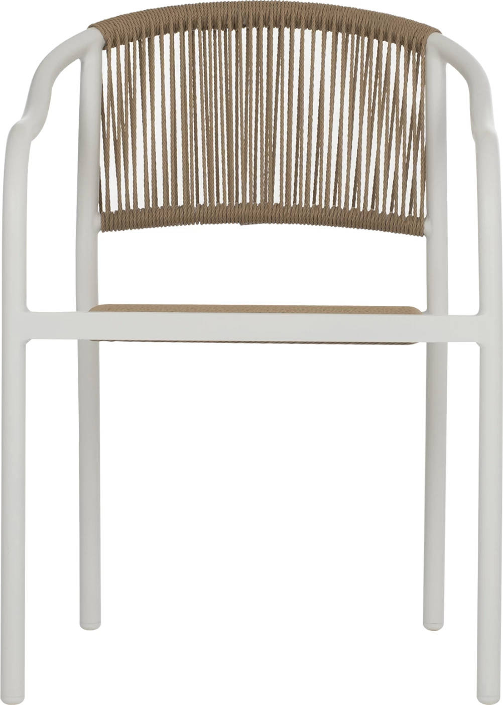 Aluminijasti naslanjač bel z PE ratanom FH5856.01 57x63x80H cm