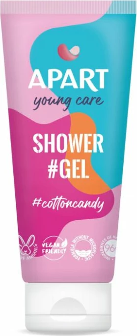Gel za prhanje za ženske Natural Young Care Cotton Candy, Apart, 200 ml