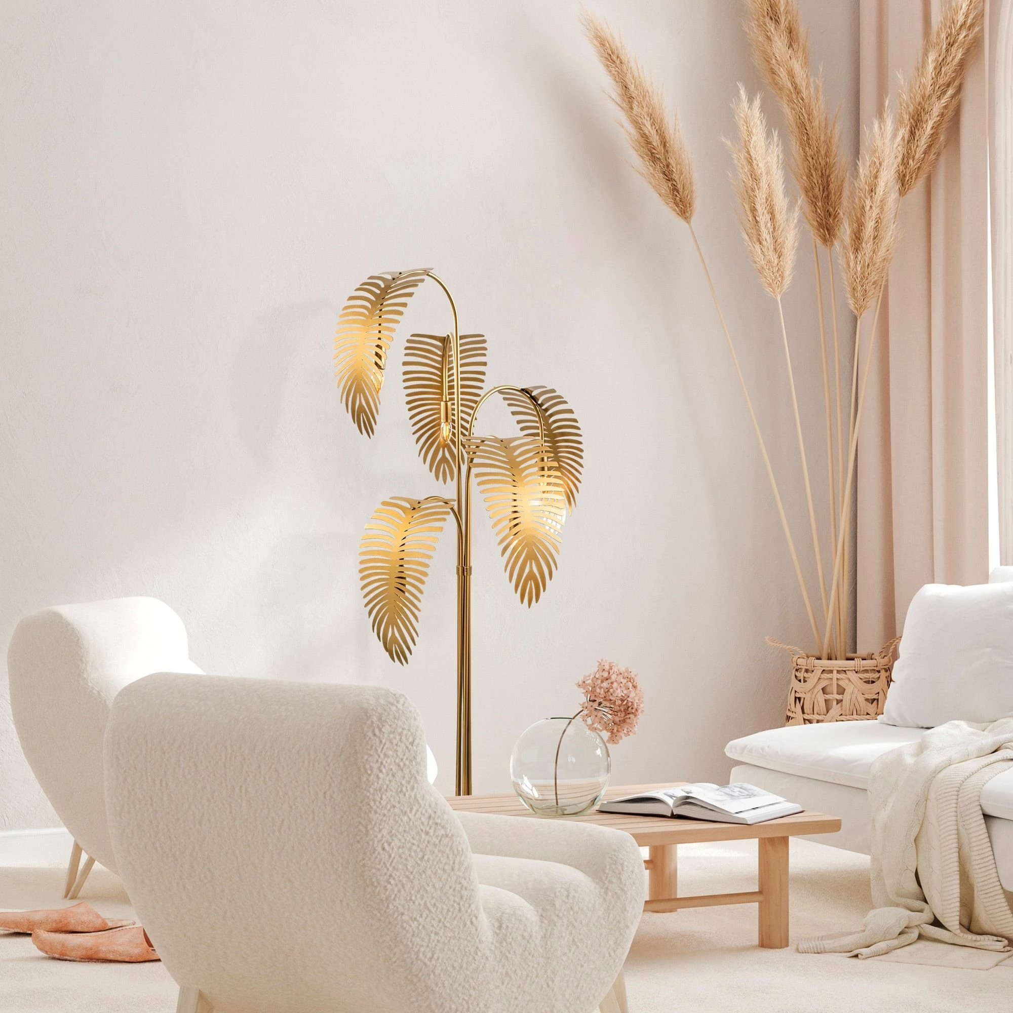 Talna svetilka Opviq Palm 13925, zlata